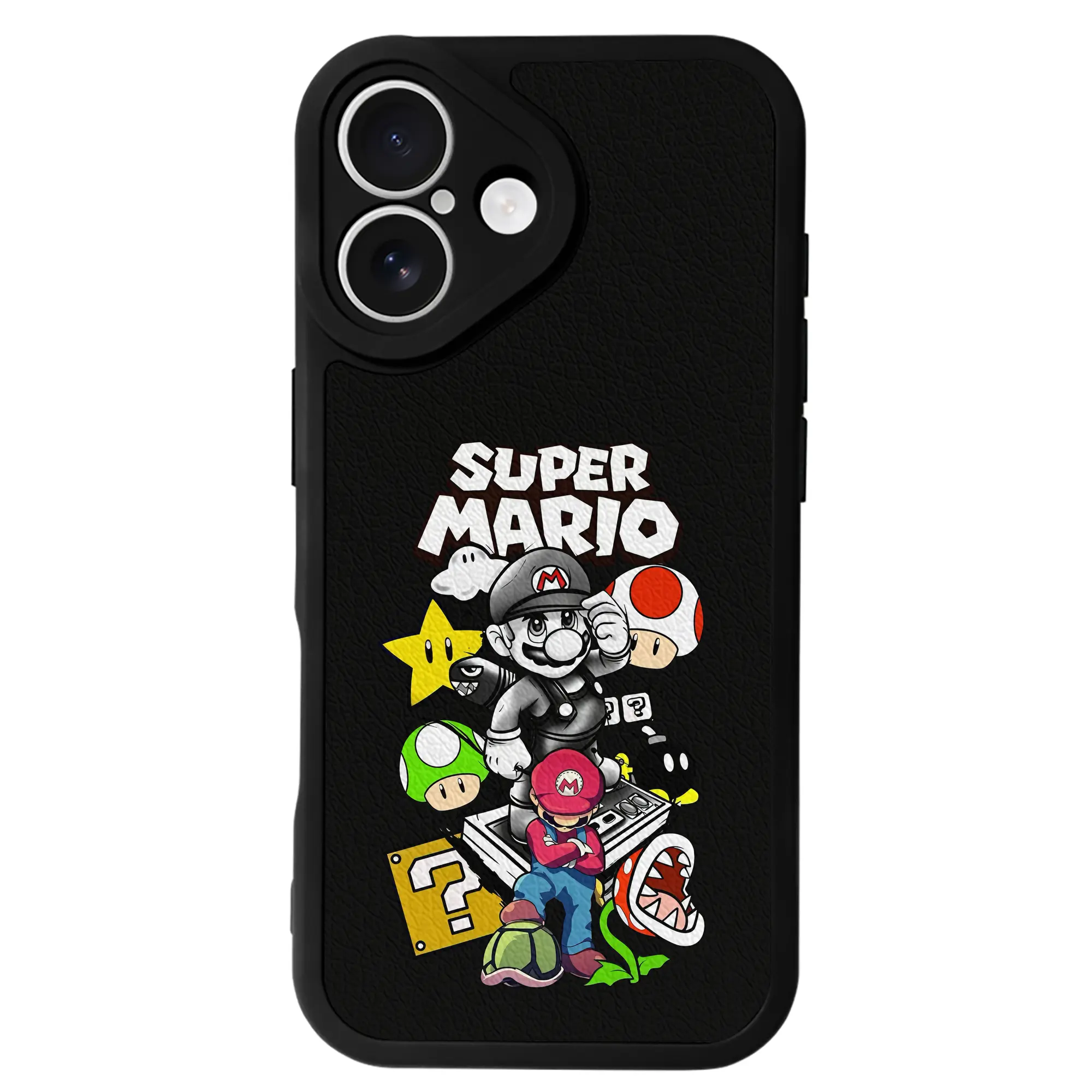 マリオ グッズ マリオ - IPhone 16シリーズ対応 ・ シリコンスマホケース ・ レザー調 ・ 高精度フィット ・ 耐衝撃 ・ ワイヤレス充電対応 ・ 精密カット